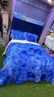 6-Piece Fluffy Bedcover Set with Pillow & Cushion Covers and Bedsheets - 2