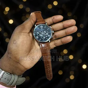 Patek Philippe Geneve Brown Leather Watch
