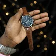 Patek Philippe Geneve Brown Leather Watch - 1
