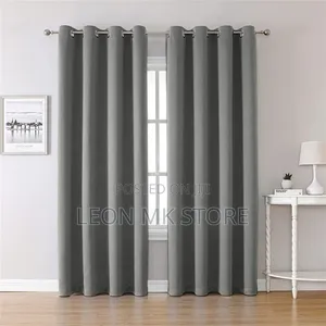 Elegant Charcoal Grey Eyelet Curtains (300x200cm)