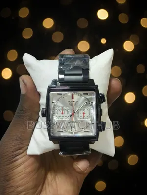 Monaco Heuer Chronograph Metal Strap Watch