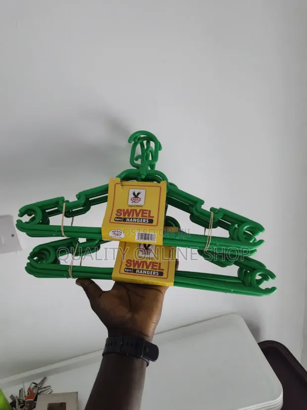 Green Plastic Hangers - 1