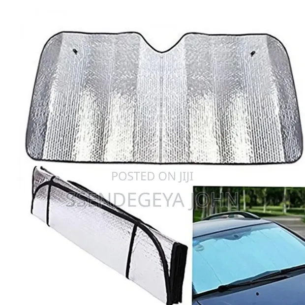Universal Foldable Metallic Reflective Car Windshield Sun Shade - 1