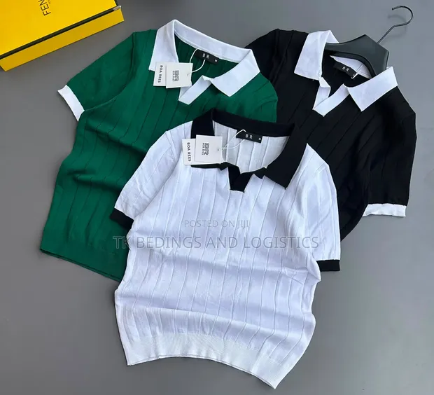 Plain Knitted T-Shirts - 1