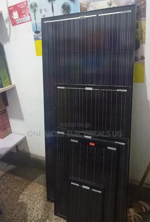 150W 12V Monocrystalline Solar Panel - Pure Black - 1