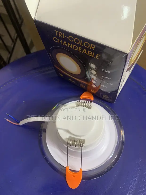 LED Acrylic Down Light - 5 Watts, 3-Color Changing - 1