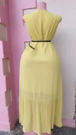 Elegant Yellow Midi Dress - 2