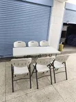 1.5m Foldable Dining Table and 6 Chairs - 1