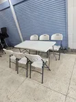 1.8m Plastic Folding Table and Chairs Set - 2