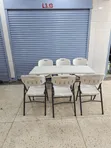 1.8m Plastic Folding Table and Chairs Set - 3