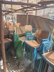 Blue Frame Plastic Chairs - 1