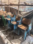 Blue Frame Plastic Chairs - 2