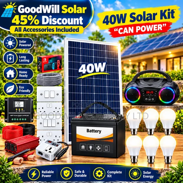 40W Clean Energy Solar System Full Kit - 1