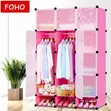 Pink and White Plastic Storage Wardrobe - 1
