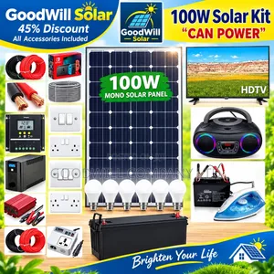 100W Clean Energy Solar System Full Kit
