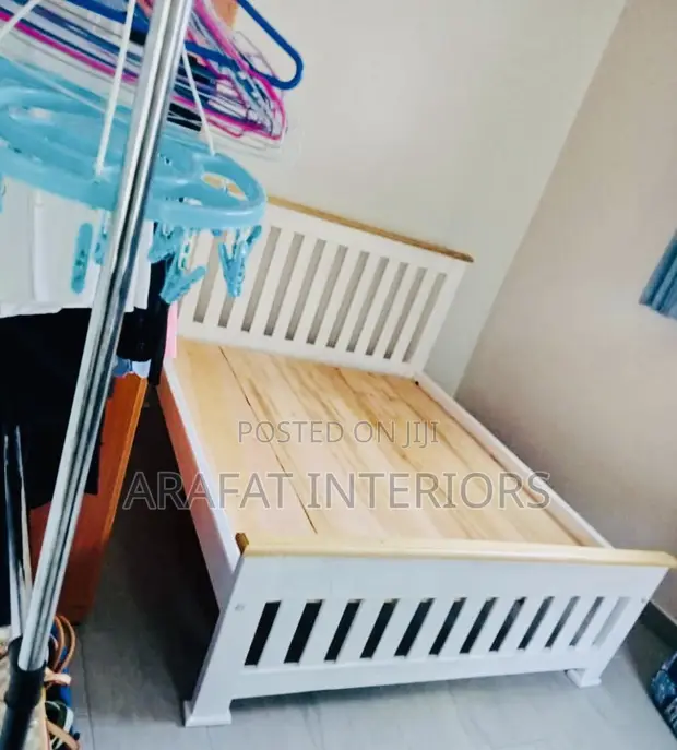 Beautiful Two-Tone Wooden Bed Frame - 1