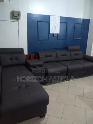 L-Shape 5 Seater High Density Leather Sofa