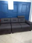 L-Shape 5 Seater High Density Leather Sofa - 2