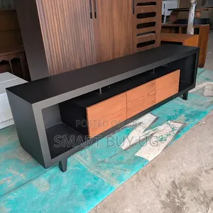 Modern TV Stand with Drawers and LED Lights - White