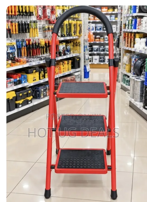 3-Step Folding Step Stool with Anti-Slip Pedals - 1