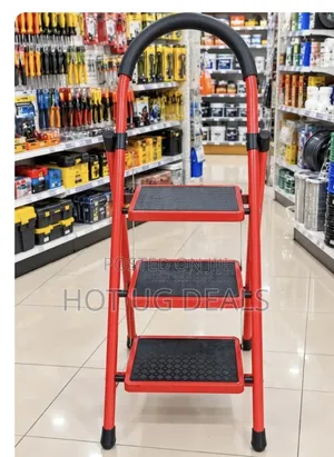 3-Step Folding Step Stool with Anti-Slip Pedals