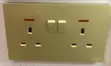 Wall Socket - Golden Double 13A - 1