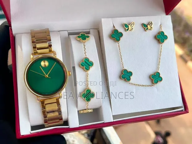 Movado Green Face Watch Set - 1