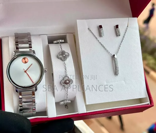 Movado Women's Watch, Earrings, Necklace & Bangle Set - 1