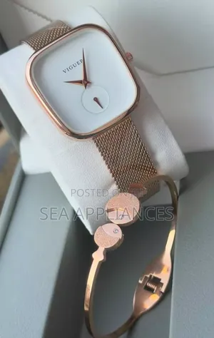 Viguer Ladies Watch Set with Earrings, Necklace & Bangle