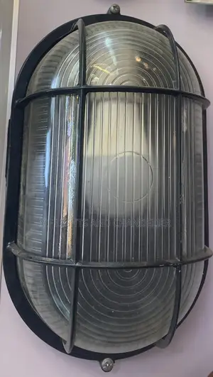 Bulkhead Light - Wire Guarded Metallic Outdoor Security Light