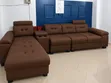 L-Shape 5 Seater Leather Sofa - 2