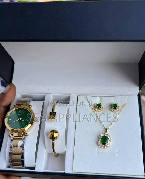 Versace Women's Watch, Necklace, Earrings & Bangle Set - 1