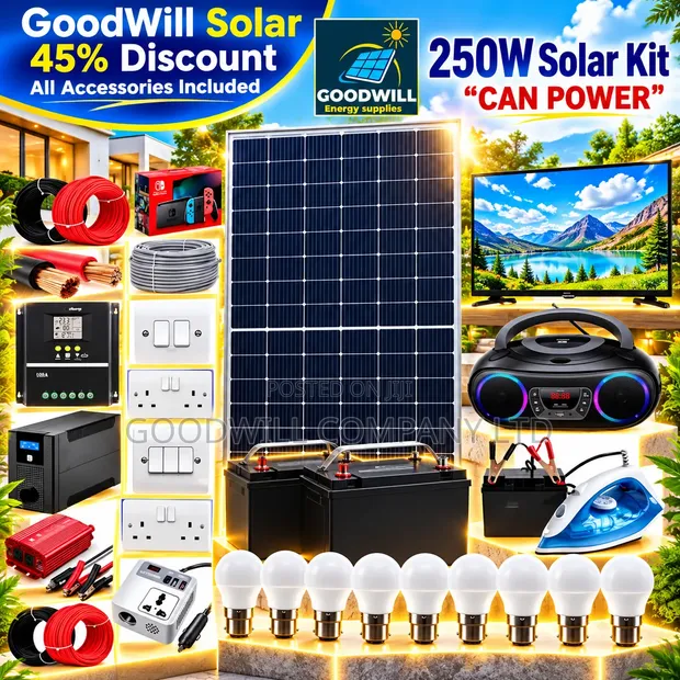 250W Clean Energy Solar System Full Kit - 1