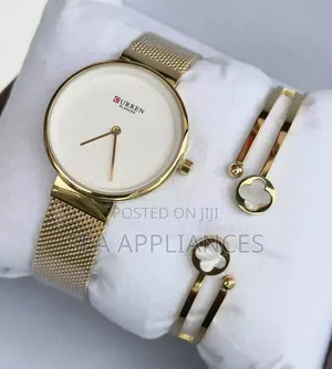Curren Gold and White Face Watch