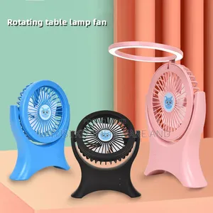 3-in-1 Rechargeable Desk Fan with LED Lamp