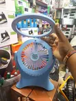 3-in-1 Rechargeable Desk Fan with LED Lamp - 3