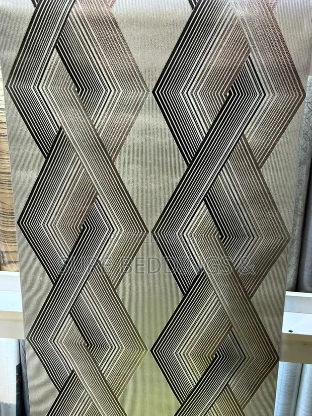 Numeric 3D Geometric Vinyl Wallpaper - 1
