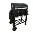 Heavy Duty Charcoal BBQ Grill Smoker Trolley with Side Storage - 4