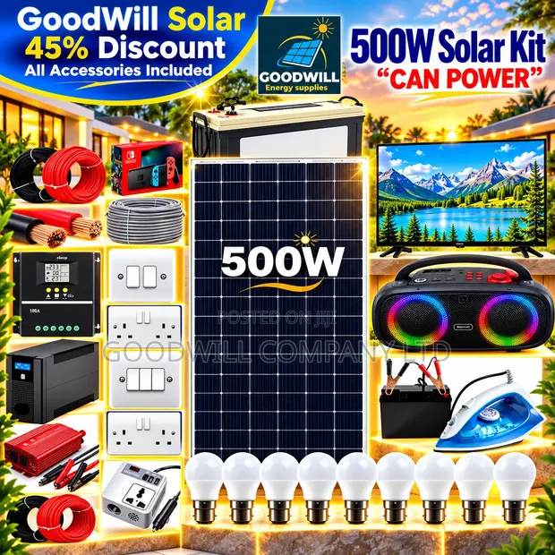 500W Clean Energy Solar System Kit - 1