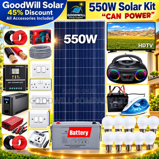 550W Clean Energy Solar System Full Kit - 1