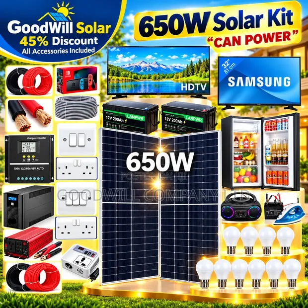 650W Clean Energy Solar System Full Kit - 1