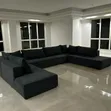 U-Shaped 7-Seater High-Density Fabric Sofa - 2