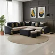 Simple L-Shape High Density Fabric Sofa - 1