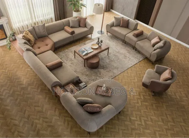 Premium Luxury 8 Seater Fabric Sofa - 1