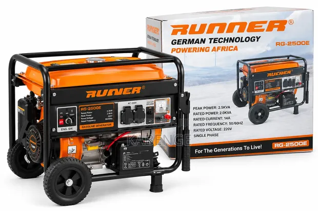 Runner RG-2500E 2.5kVA Portable Gasoline Generator - 1