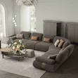 L-Shape 6 Seater Fabric Sofa - 1