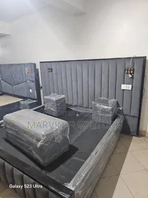 Wood-Mode 5x6 Bed Frame with Drawer and Ottoman