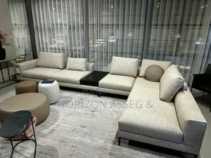 L-Shape 6 Seater Fabric Sofa