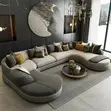 Simple L-Shape High Density Fabric Sofa - 1