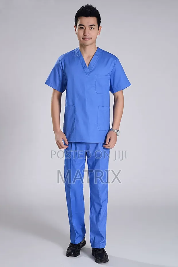 Medical Scrub Uniform Set - Sky Blue - 1